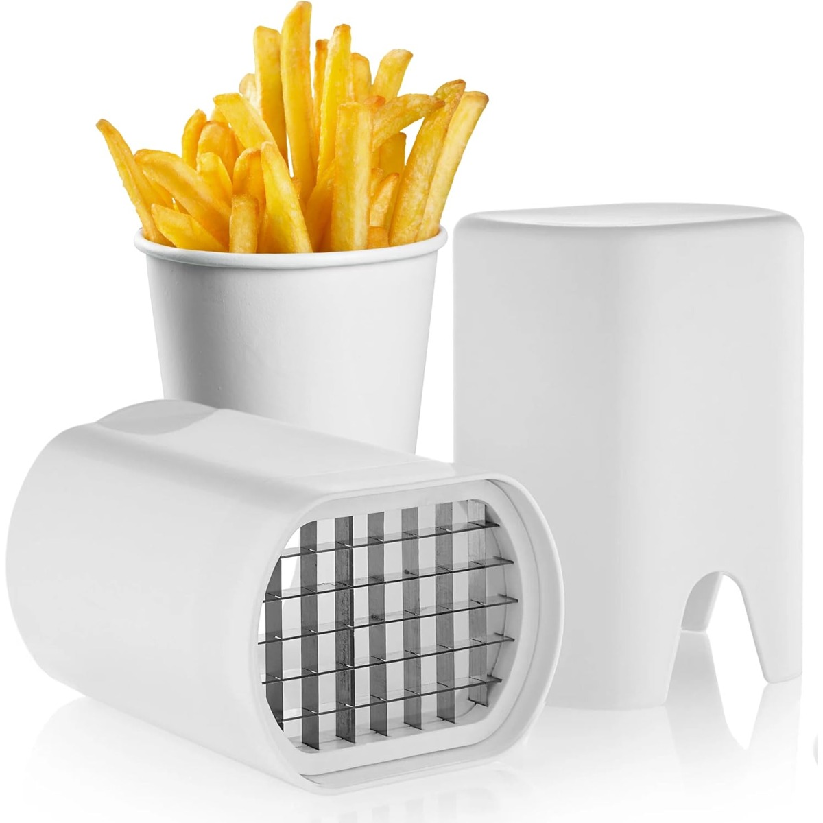 Korean Kitchen Gadgets - White French Fry Cutter Tool Food