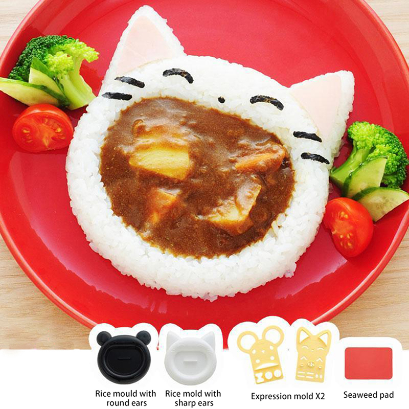 Kitchen Gadgets Plus - 1Pcs Cute Cartoon Cat Bear Sushi