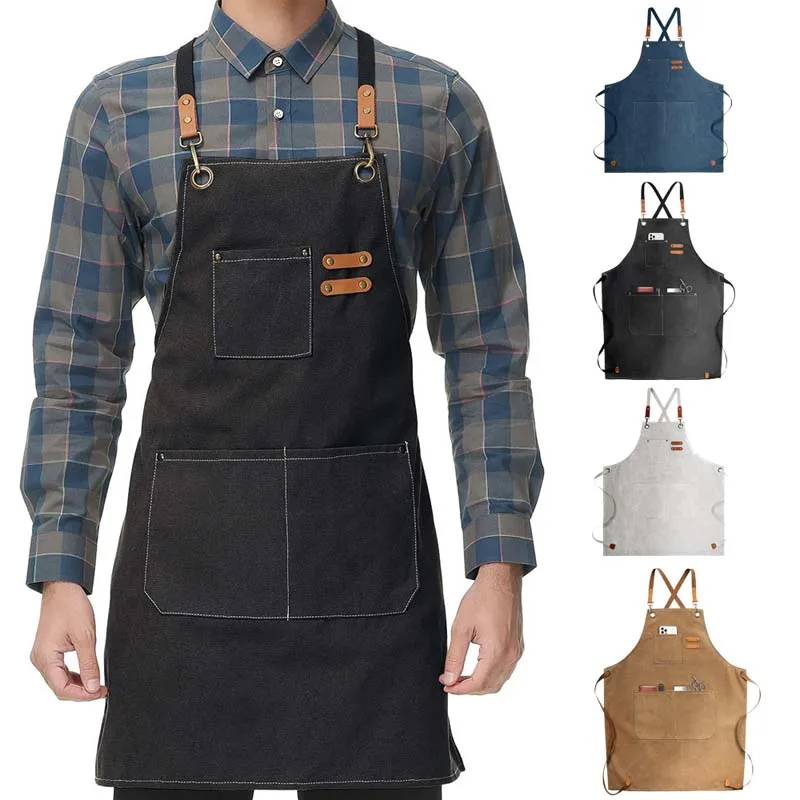Kitchen Gadgets For Women - Household Canvas Apron Oil-proof Can Wipe