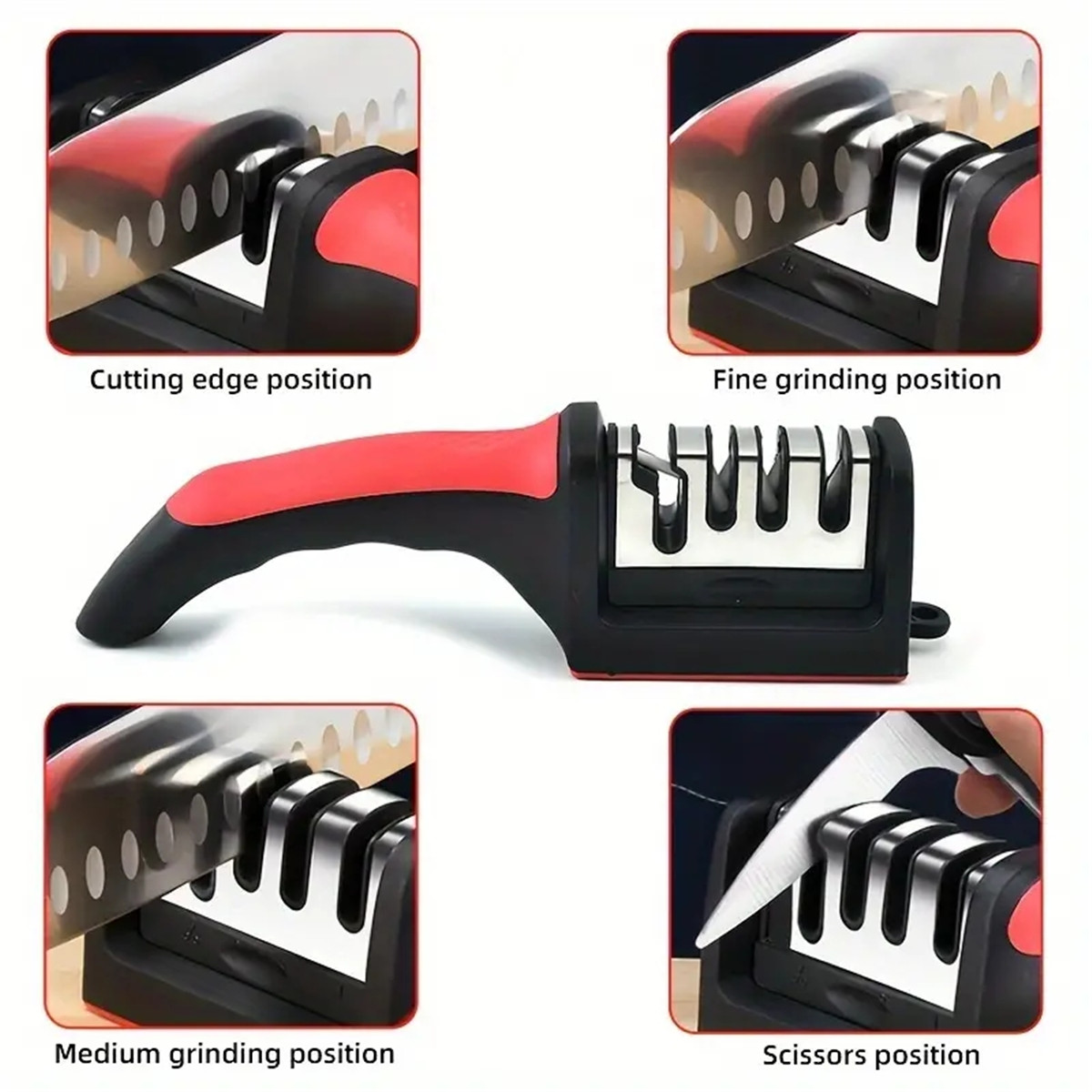 Kitchen Gadgets Needed - 3/4 Segment Knife Sharpener Kitchen Multifunctional