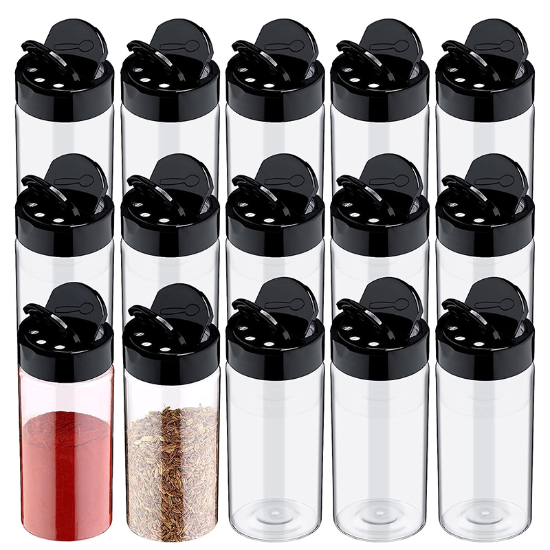 Korean Kitchen Gadgets - LMETJMA Clear Plastic Spice Jar with