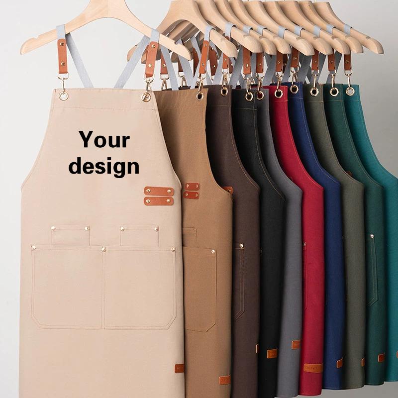 Kitchen Gadgets For Women - Waterproof Canvas Apron Custom Logo Printing