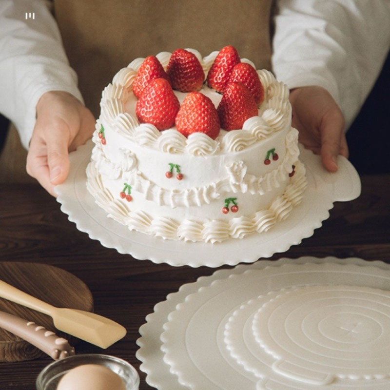 Reusable Plastic Round Cake Tr - Kitchen Gadgets Home Party ulasan dan harga