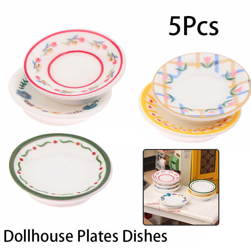 5Pcs 1/12 Dollhouse Mini Plate - Kitchen Gadgets Plus ulasan dan harga