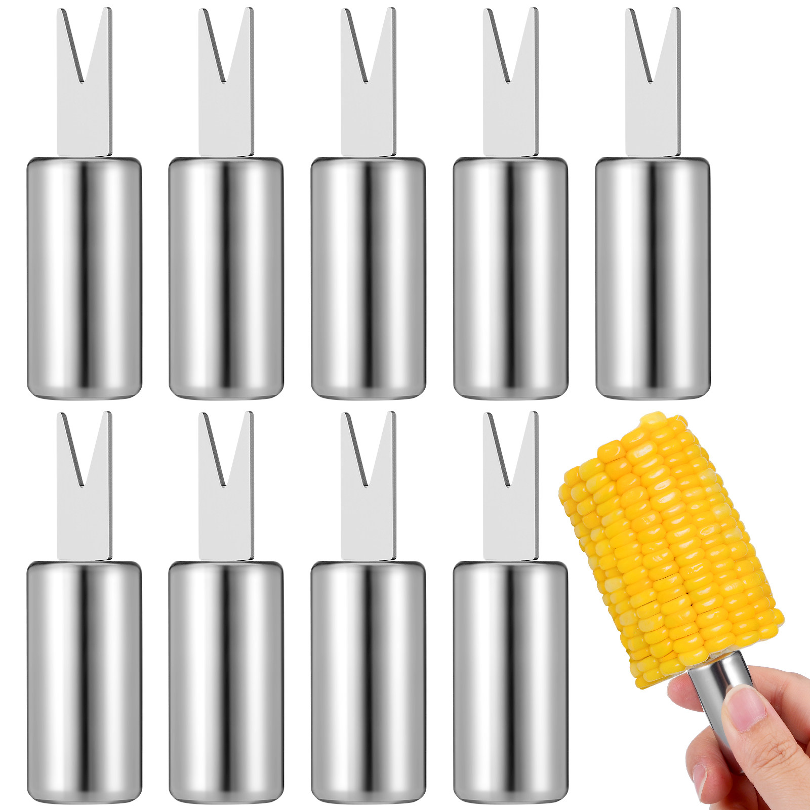 10Pcs Stainless Steel Corn For - Kitchen Gadgets Home Party ulasan dan harga
