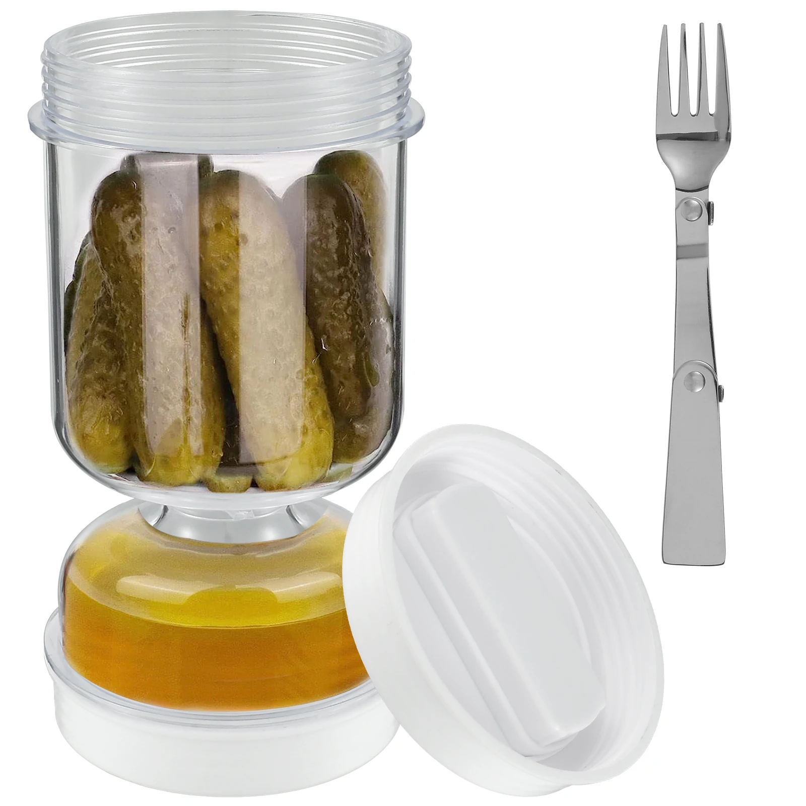 Pickles Jar With Forks Dry and - Korean Kitchen Gadgets ulasan dan harga