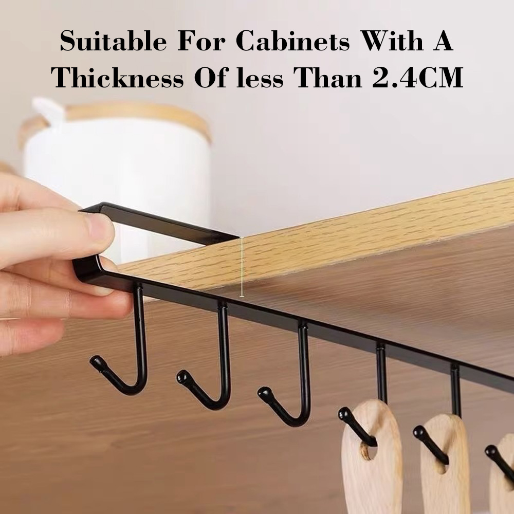 No Drill Under Cabinet Mug Hoo - Kitchen Gadgets Cabinet ulasan dan harga