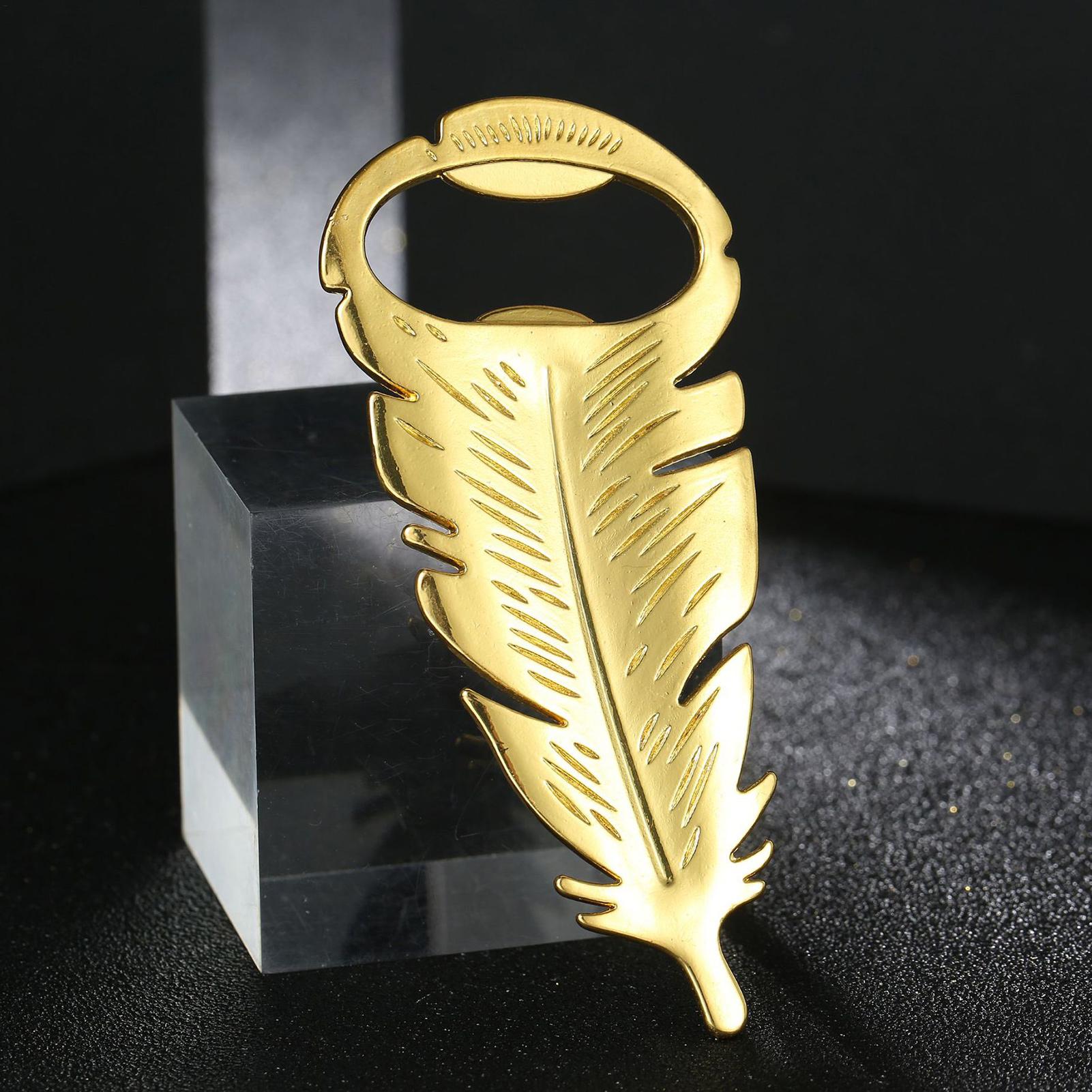 Beer Bottle Opener Gold Feathe - Kitchen Gadgets Home Party ulasan dan harga