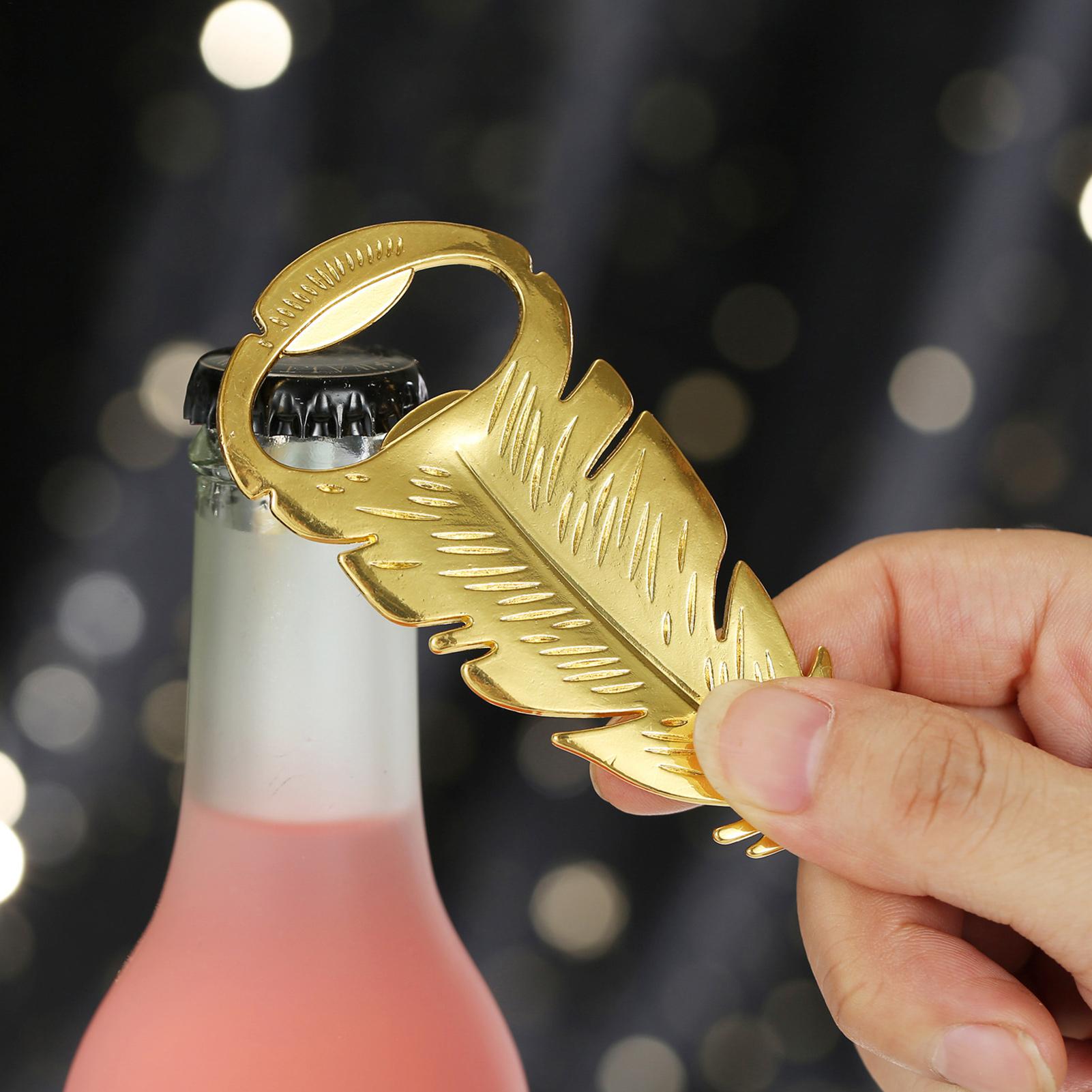Beer Bottle Opener Gold Feathe - Kitchen Gadgets Home Party ulasan dan harga