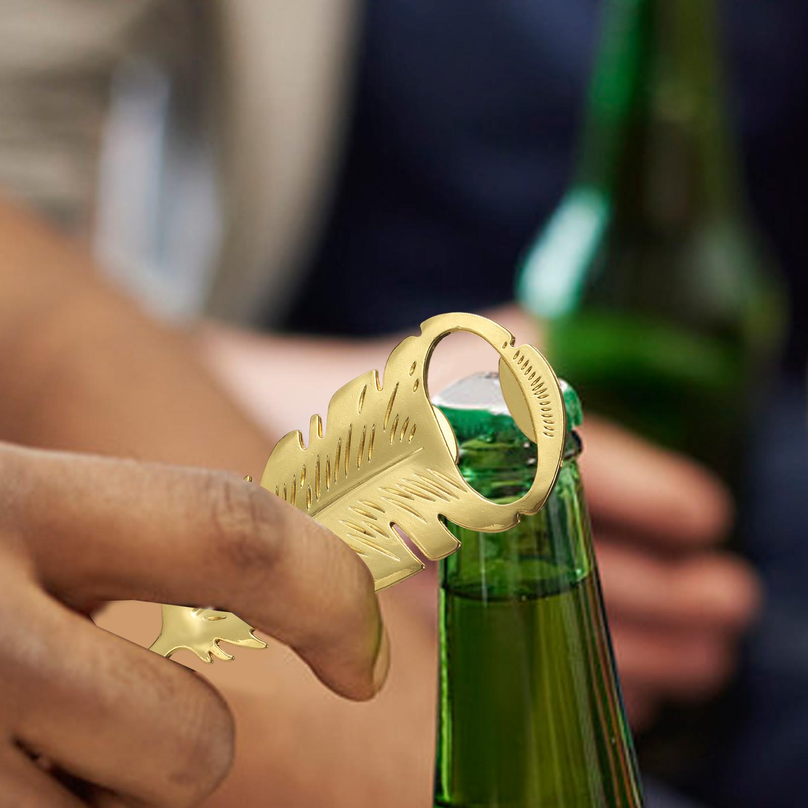 Beer Bottle Opener Gold Feathe - Kitchen Gadgets Home Party ulasan dan harga