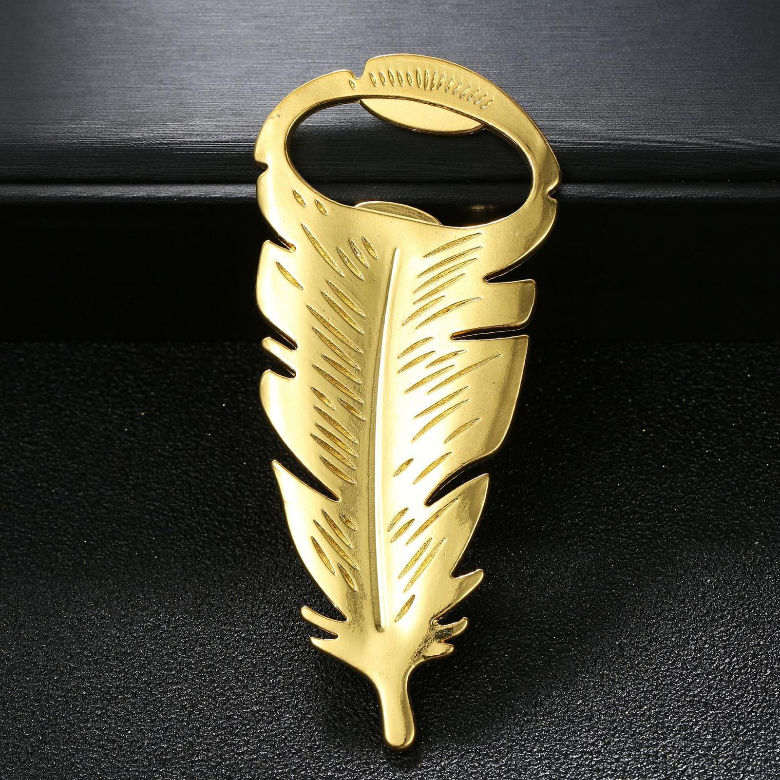 Beer Bottle Opener Gold Feathe - Kitchen Gadgets Home Party ulasan dan harga