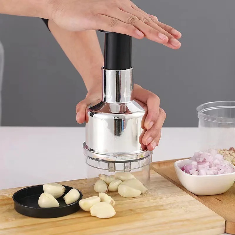 New Stainless Steel Garlic Pre - Kitchen Gadgets Vegetable Chopper ulasan dan harga