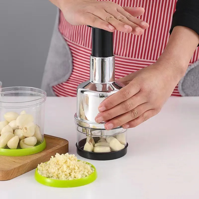 New Stainless Steel Garlic Pre - Kitchen Gadgets Vegetable Chopper ulasan dan harga