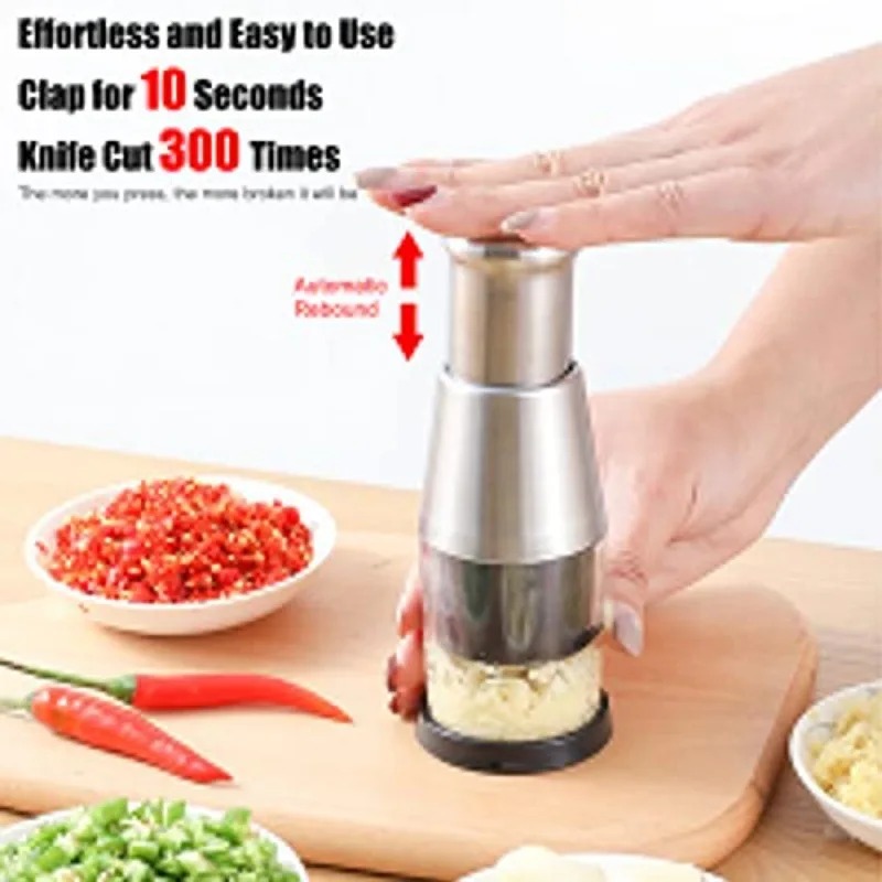 New Stainless Steel Garlic Pre - Kitchen Gadgets Vegetable Chopper ulasan dan harga