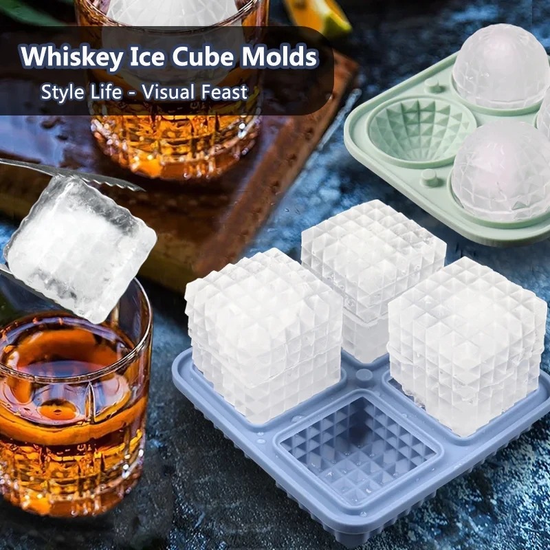 Ice Cube Tray Silicone with Li - Kitchen Gadgets Baking ulasan dan harga