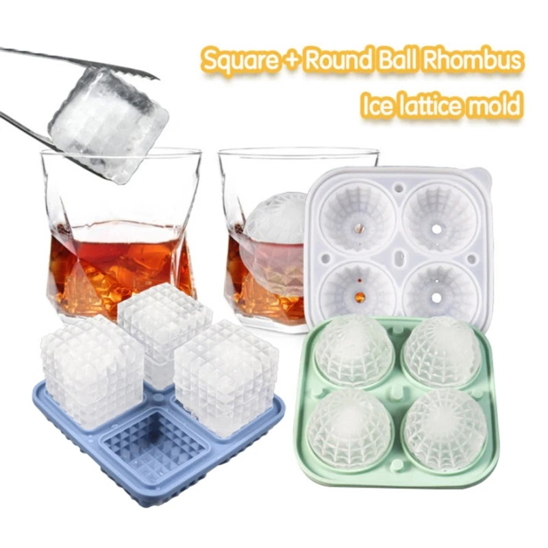 Ice Cube Tray Silicone with Li - Kitchen Gadgets Baking ulasan dan harga