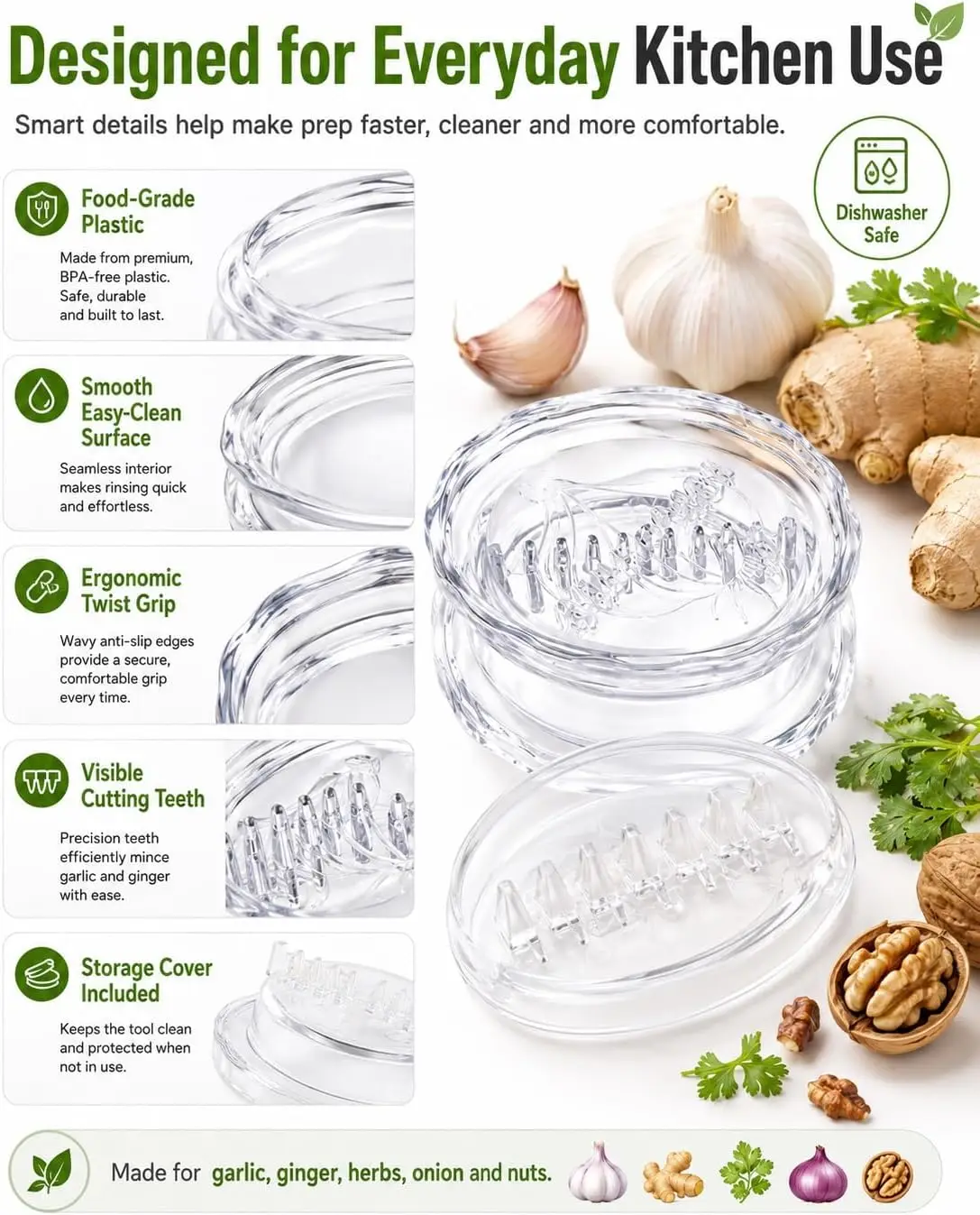 2PCS Clear Manual Garlic Twist - Manual Garlic Press ulasan dan harga