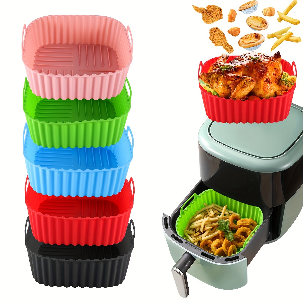 1 square silicone air fryer li - Kitchen Gadgets Baking ulasan dan harga