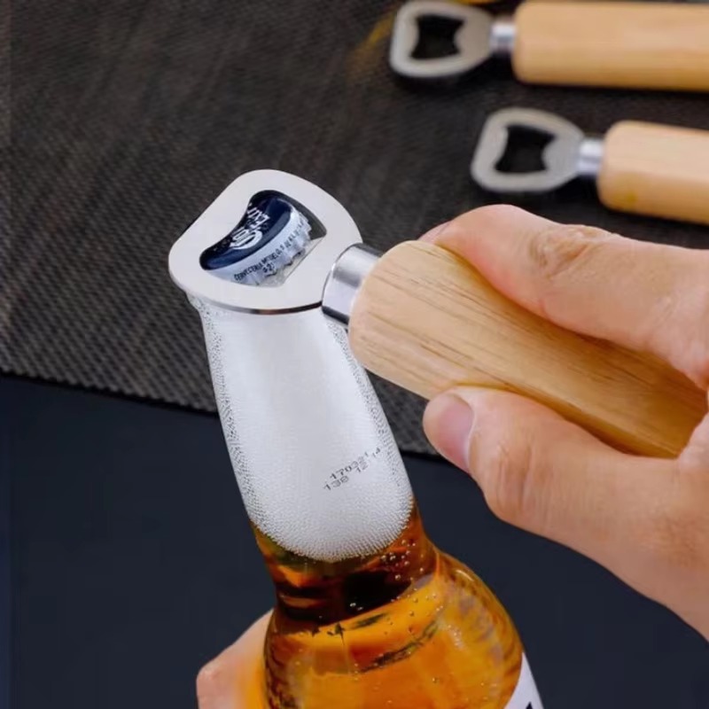 Stainless Steel Wooden Bottle  - Kitchen Gadgets Home Party ulasan dan harga