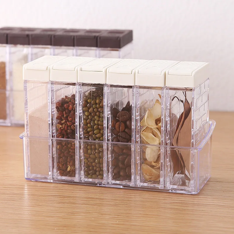 6pcs/Set Spice Storage Spice J - Korean Kitchen Gadgets ulasan dan harga