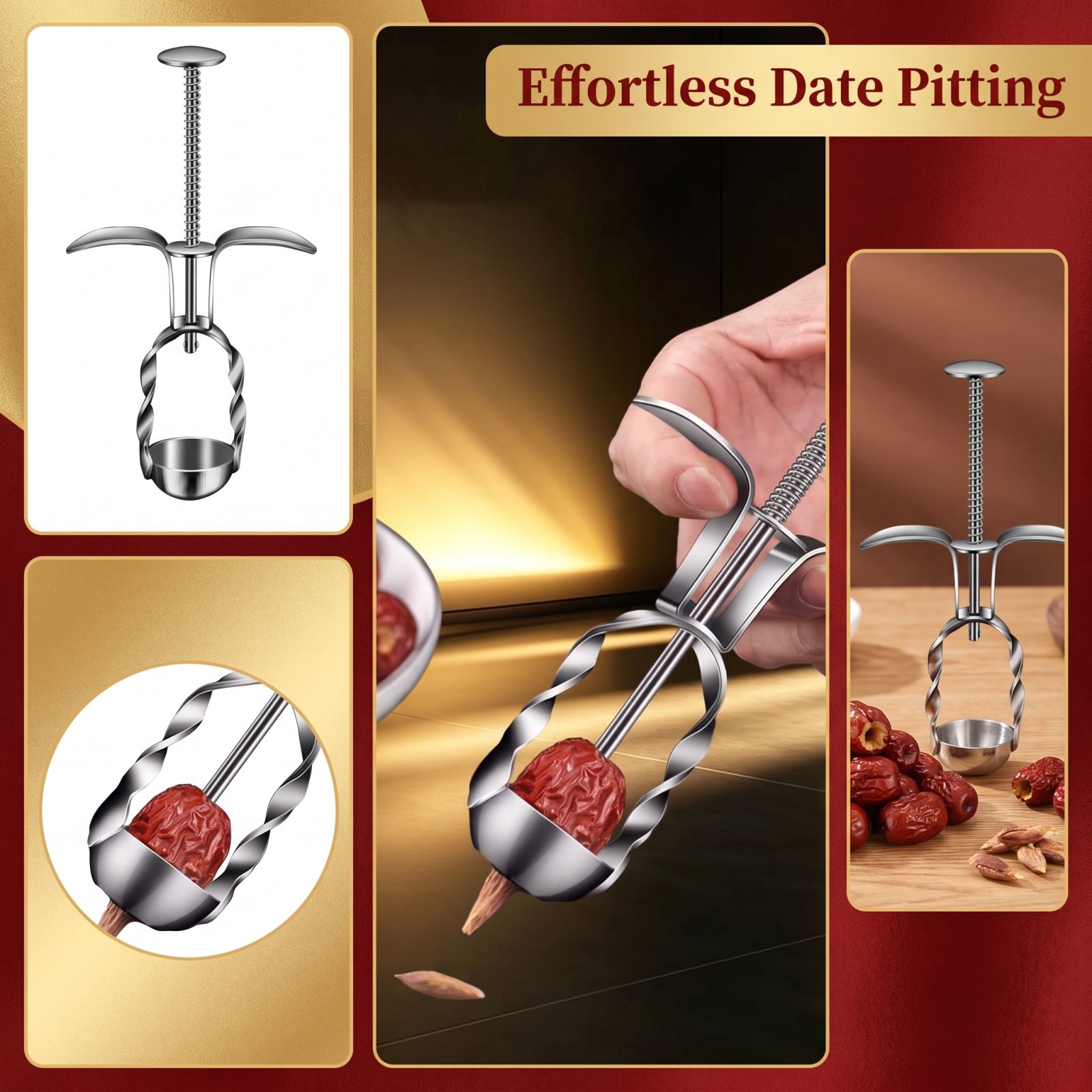 Stainless Steel Red Date Pitte - Kitchen Gadgets Baking ulasan dan harga