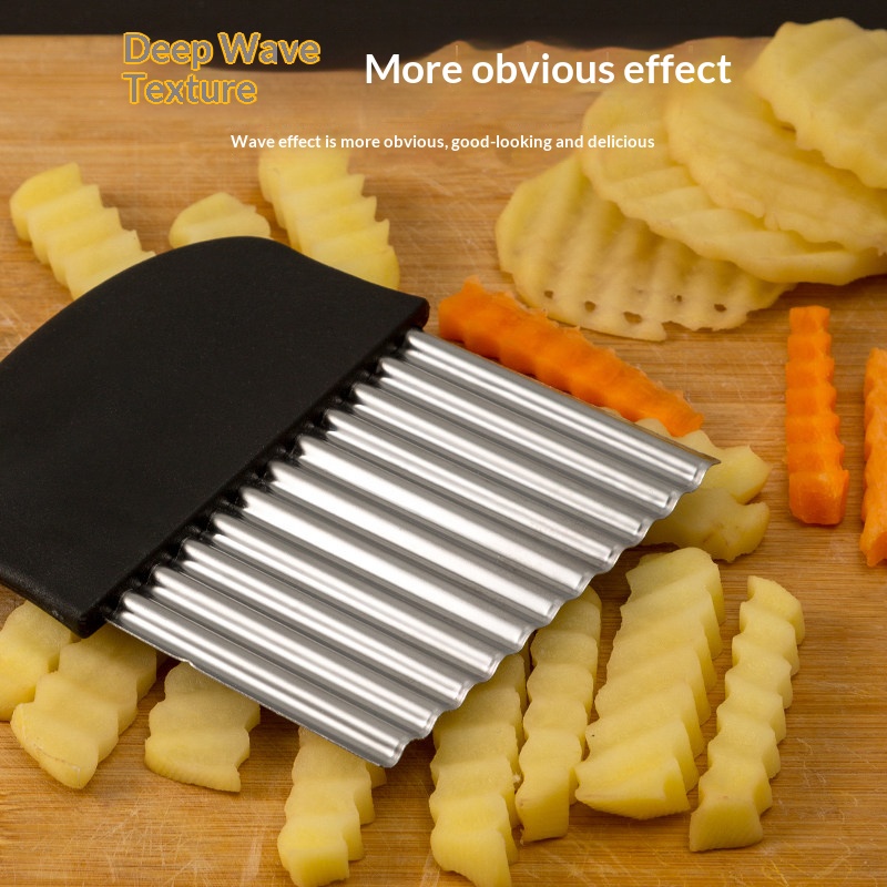 Stainless Steel Crinkle Cutter - Kitchen Gadgets Vegetable Chopper ulasan dan harga